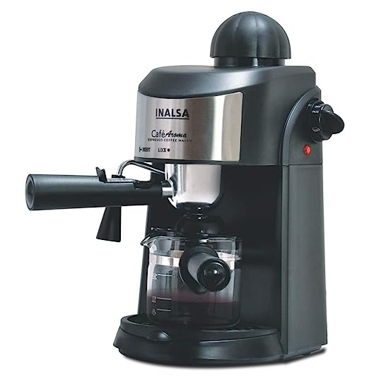Inalsa Cafe Aroma Espresso Coffee Maker with 4 Cups Capacity, Black Inalsa Cafe Aroma Espresso Coffee Maker with 4 Cups Capacity, Black